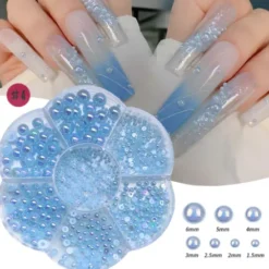 BLUE AB - Nail Half Round Pearl 269-4