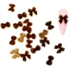 BROWN - Nail Art Plush Bow 20 pcs.