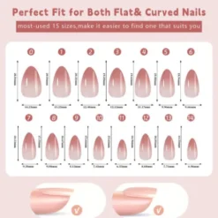 5 Colors Press on nails150pcs. - Design 1