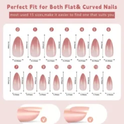 5 Colors Press on nails 150pcs. - Design 2