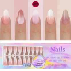 5 Colors Press on nails 150pcs. - Design 2