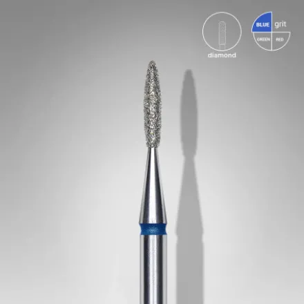 504 - Diamond drill bit flame blue EXPERT head Ø 1,6mm / working part 8mm (FA10B016/8)