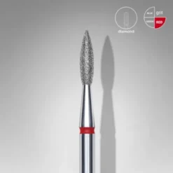 510 - Diamond drill bit pointed flame red EXPERT head Ø 2,1mm / working part 8mm (FA11R021/8)