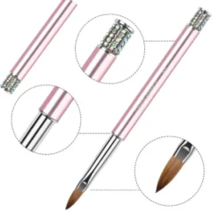 Diamond Pink Acrylic Brush nr.8