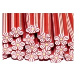 Fimo 084 - röd-vit blomma