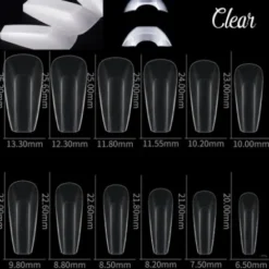 30 - Full Thin Geometric Clear Tips 500st. in Bag