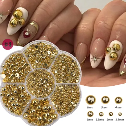 GOLD AB - Nail Half Round Pearl 269-3
