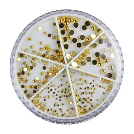 GOLD - Metallic Half Pearls Deco 233-1