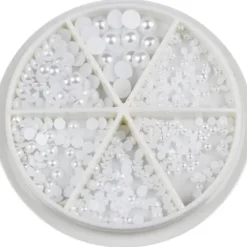 Half Pearls White in wheel 234-1