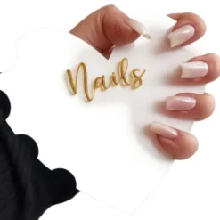 Heart Nail Art Display - White