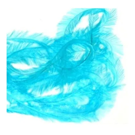 Long Nail Art Feather - Blue