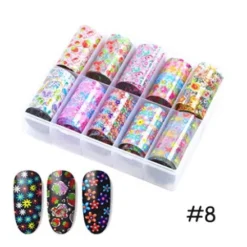 108 - Nail Art Foil Kit 10 designs