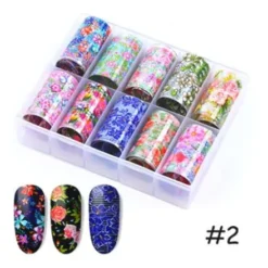 102 - Nail Art Foil Kit 10 designs