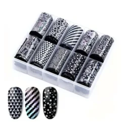 105 - Nail Art Foil Kit 10 designs