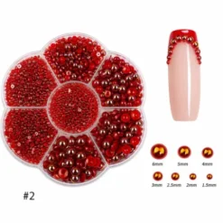 RED AB - Nail Half Round Pearl 269-2
