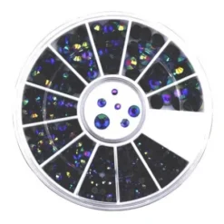 Rhinestones Black AB in Wheel(129)