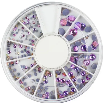 Rhinestones Cyan & Pink in Wheel(287)