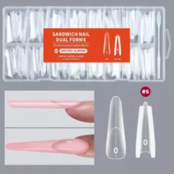 Sandwich Nail Dual Forms Arched Almond - 05