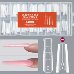 Sandwich Nail Dual Forms Coffin - 01