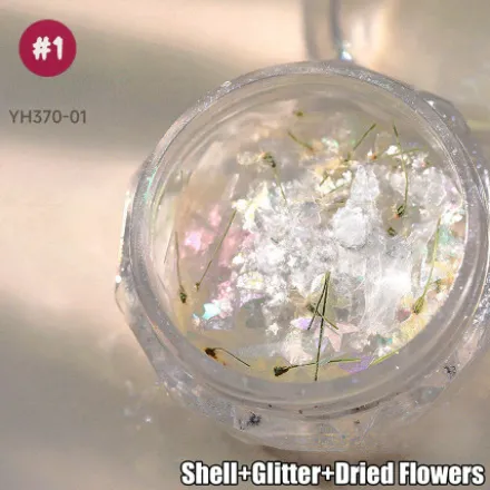 1 - SKY MIX(Shell Slices, Dried Flower, Glitter)