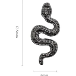 Snake Nail Decoration 10 pcs. - BLACK