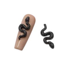 Snake Nail Decoration 10 pcs. - BLACK