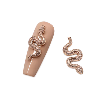 Snake Nail Decoration 10 pcs. - ROSE GOLD