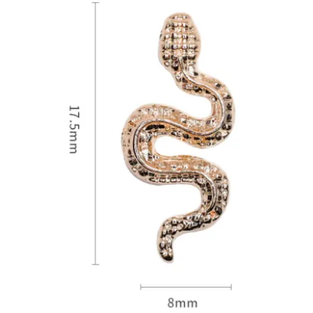 Snake Nail Decoration 10 pcs. - ROSE GOLD