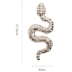 Snake Nail Decoration 10 pcs. - SILVER