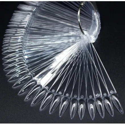 Stiletto FAN Nail Art Display - 50 sticks Clear