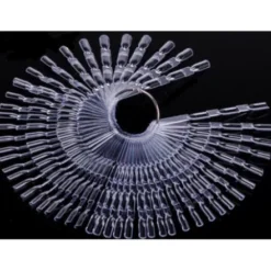 Triple FAN Nail Art Display - 50 sticks Clear