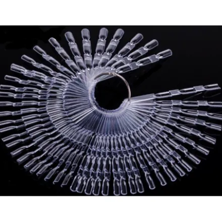Triple FAN Nail Art Display - 50 sticks Clear
