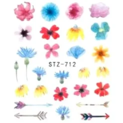 Water Tattoo Floral - 712