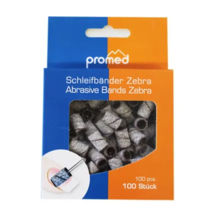 ZEBRA Slipringar från Promed 100 pack - GROV